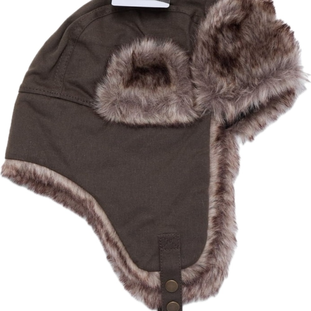 Ozark Trail Brown Winter Hat with Faux Fur